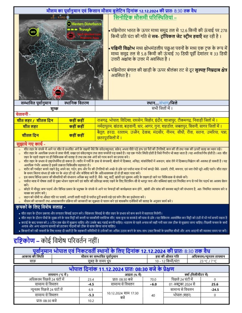 Bilingual Daily Weather Report Dtd 11.12.2024 images 1ZQBJ