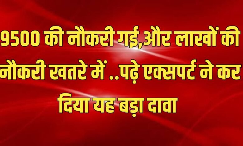 9500 कर्मचारियों की नौकरी गई,एक्सपर्ट्स का दावा- 2025 तक और लाखों नौकरियां जाएंगी...